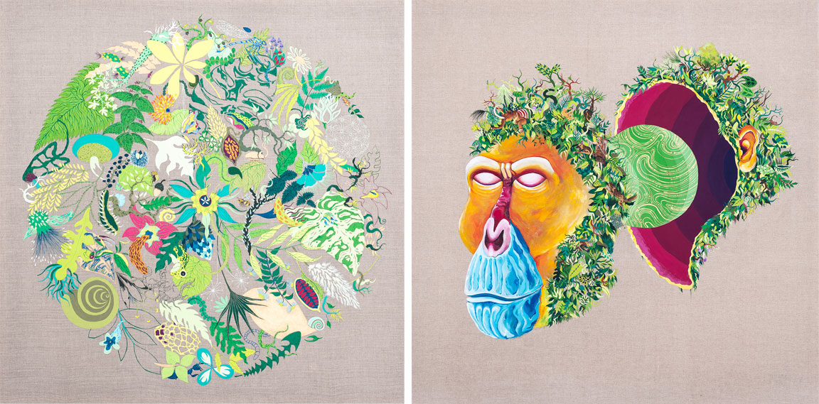 gola hundun artist street art nature vegetation flowes
			plants public art5