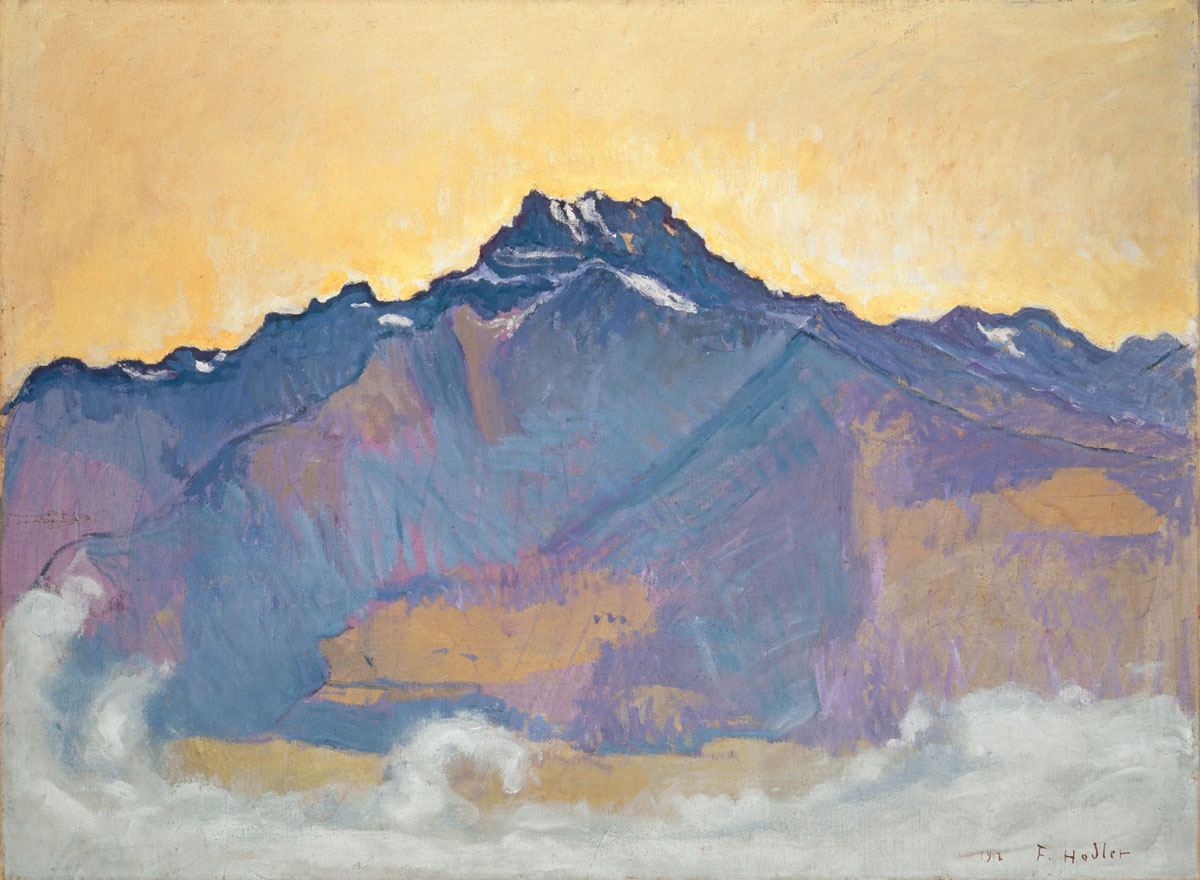 Ferdinand hodler swiss mountain exhibition kunstmuseum
			basel platform green nature landscape