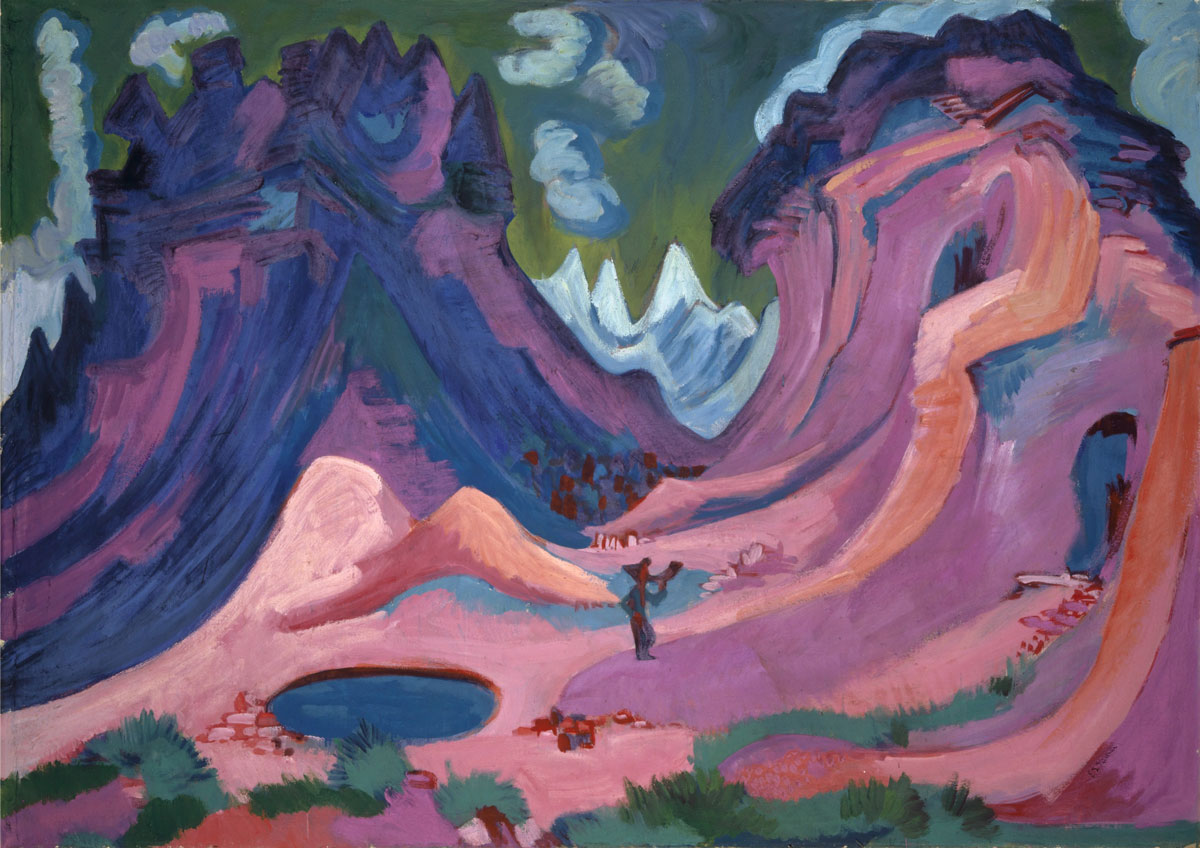 ernst ludwig kirchner swiss mountain exhibition
			kunstmuseum basel platform green nature landscape