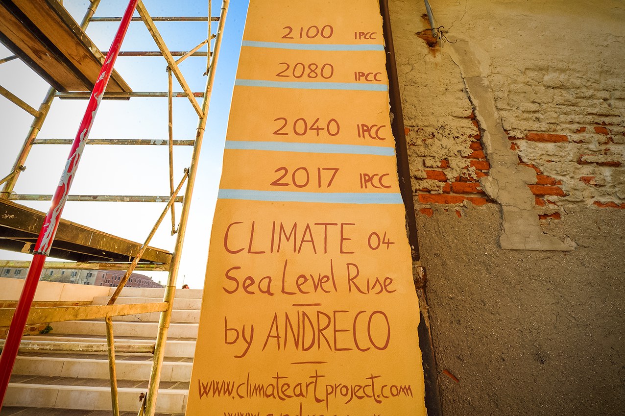 Andreco CLimate 04 Sea level rise venezia cnr ecology
			art climate changeplatform green 2